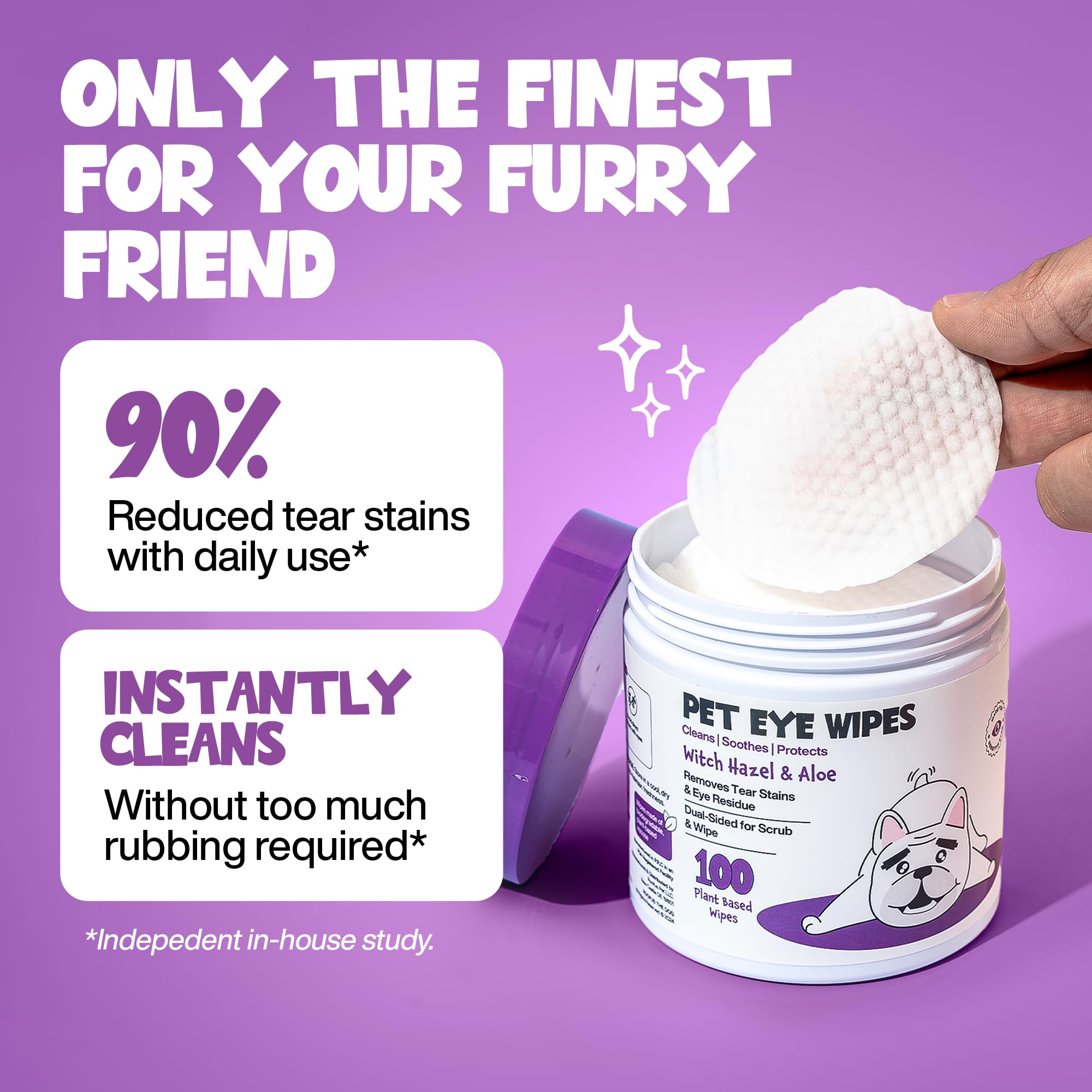 ROOFUS THE DOG Eye Wipes daily-use format supports regular grooming routines.