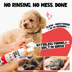 ROOFUS THE DOG Paw Cleaner cracked-paws-care close-up implies hydration and repair support.