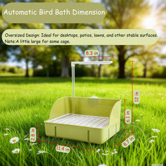 ROOJUNE Bird Bath multi-bird-shower invites birds to bathe with a long, shared spray