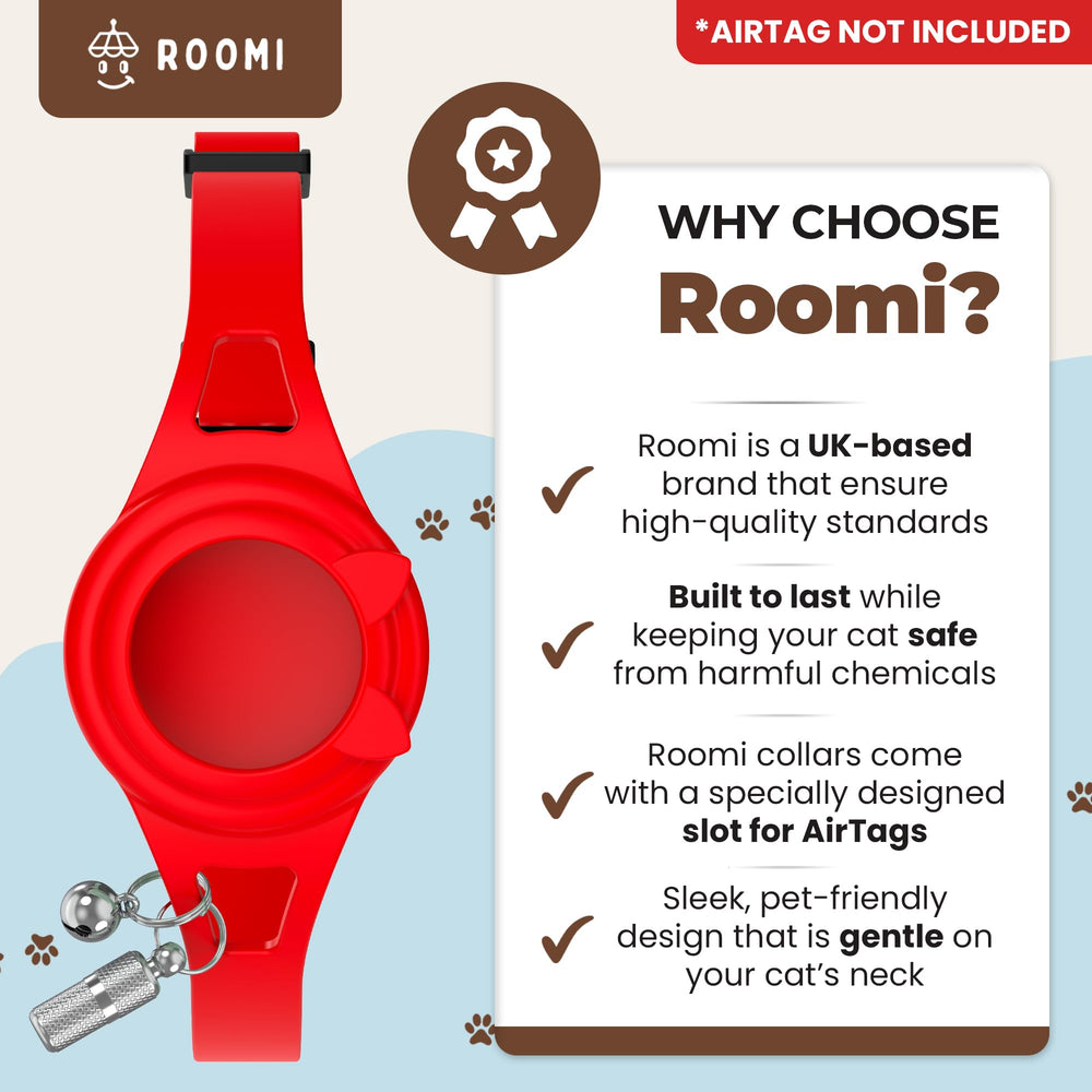 ROOMI integrated AirTag holder keeps tracker secure during outdoor exploration.