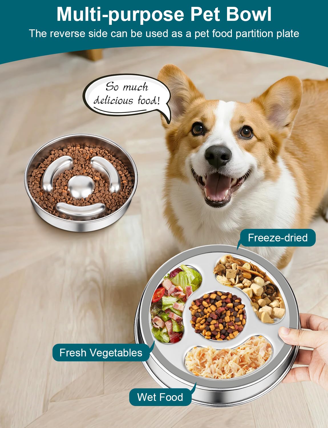 RooXchowla 4-cup capacity shot supports portion control for medium and large dogs.