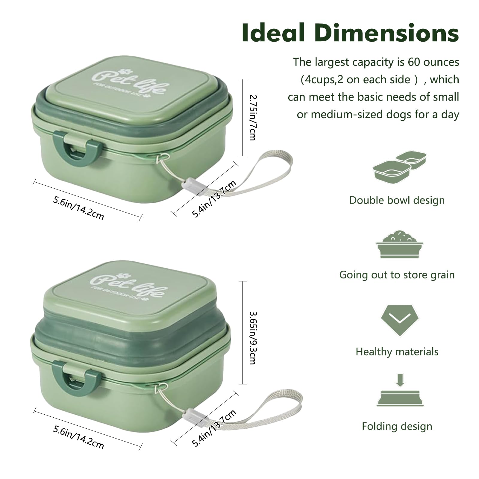 ROPFEE collapsible bowl BPA-free material for safe use