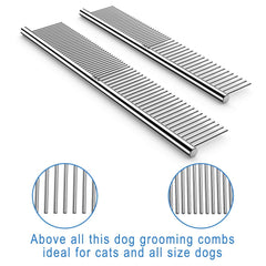 ROPO CWXZSTM pet steel comb close-teeth for delicate brushing around eyes and ears