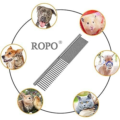 ROPO CWXZSTM pet steel comb all-hair-compatibility for short or long fur