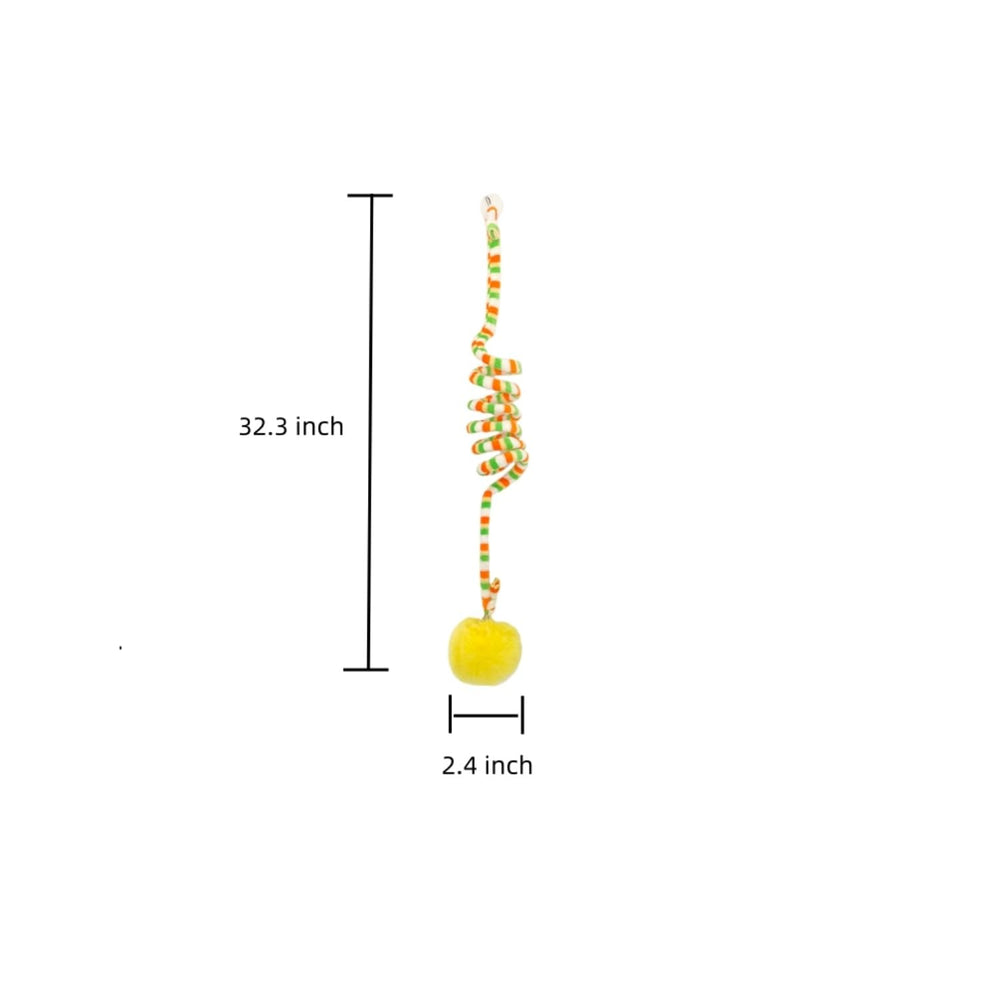 RORIPOPPU 3Pcs cat spring toys ball hanging blue captures curiosity during solo play