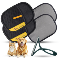 Rorodog 2-pack gloves packaging highlights versatile pet hair removal kit.