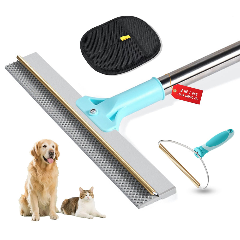 ROROUP 3 in 1 carpet rake with metal teeth for deep-cleaning carpets.