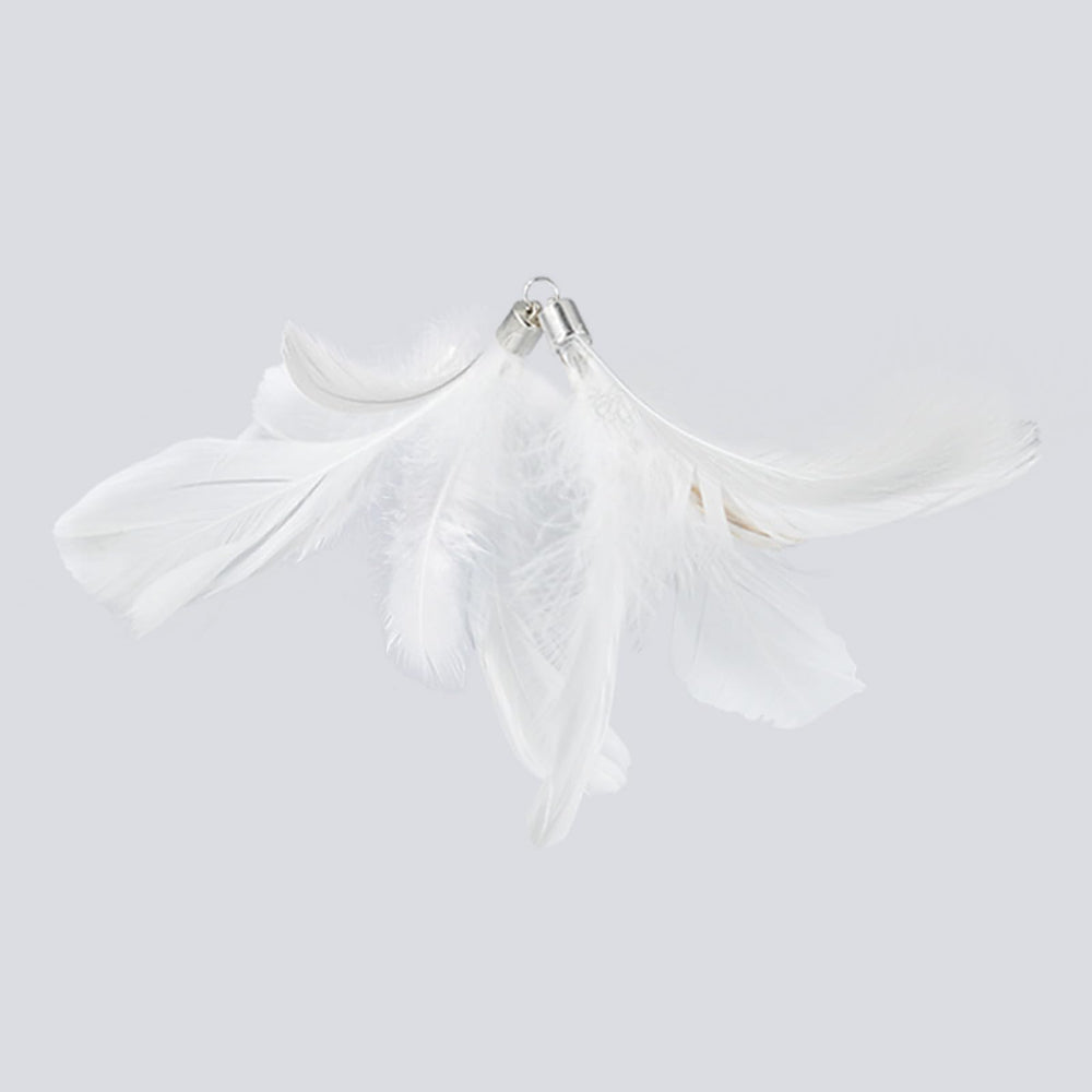 ROSAUI cat toy refill feather head rose closeup for soft textures and play