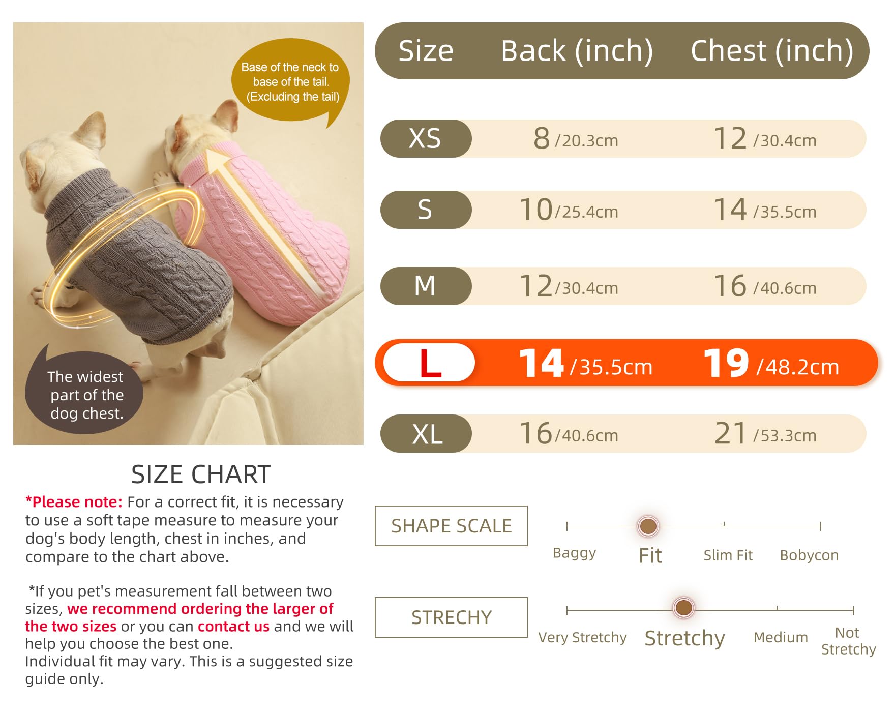 Roseelk 2-pack dog sweaters fabric close-up plush knit for soft, cozy feel