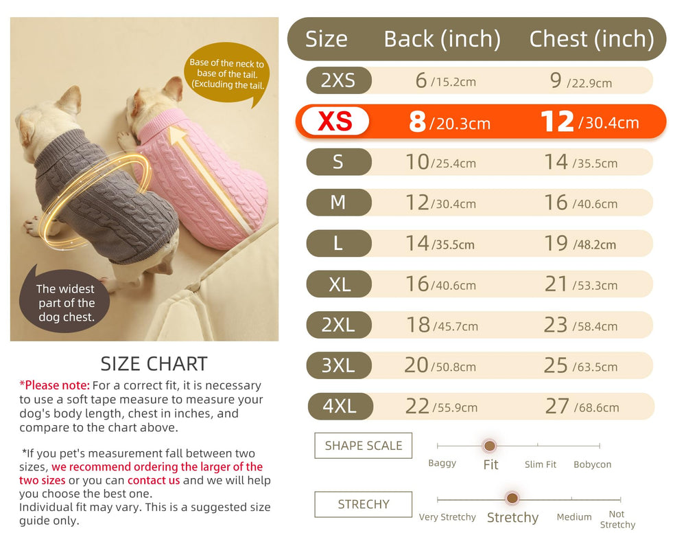 Roseelk dog sweater arm-hole design emphasizes roomy chest area for easy movement