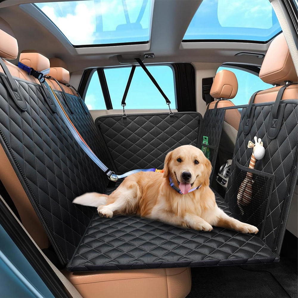 Roses&Poetry car-seatbelt clip secures the leash during car rides hands-free.
