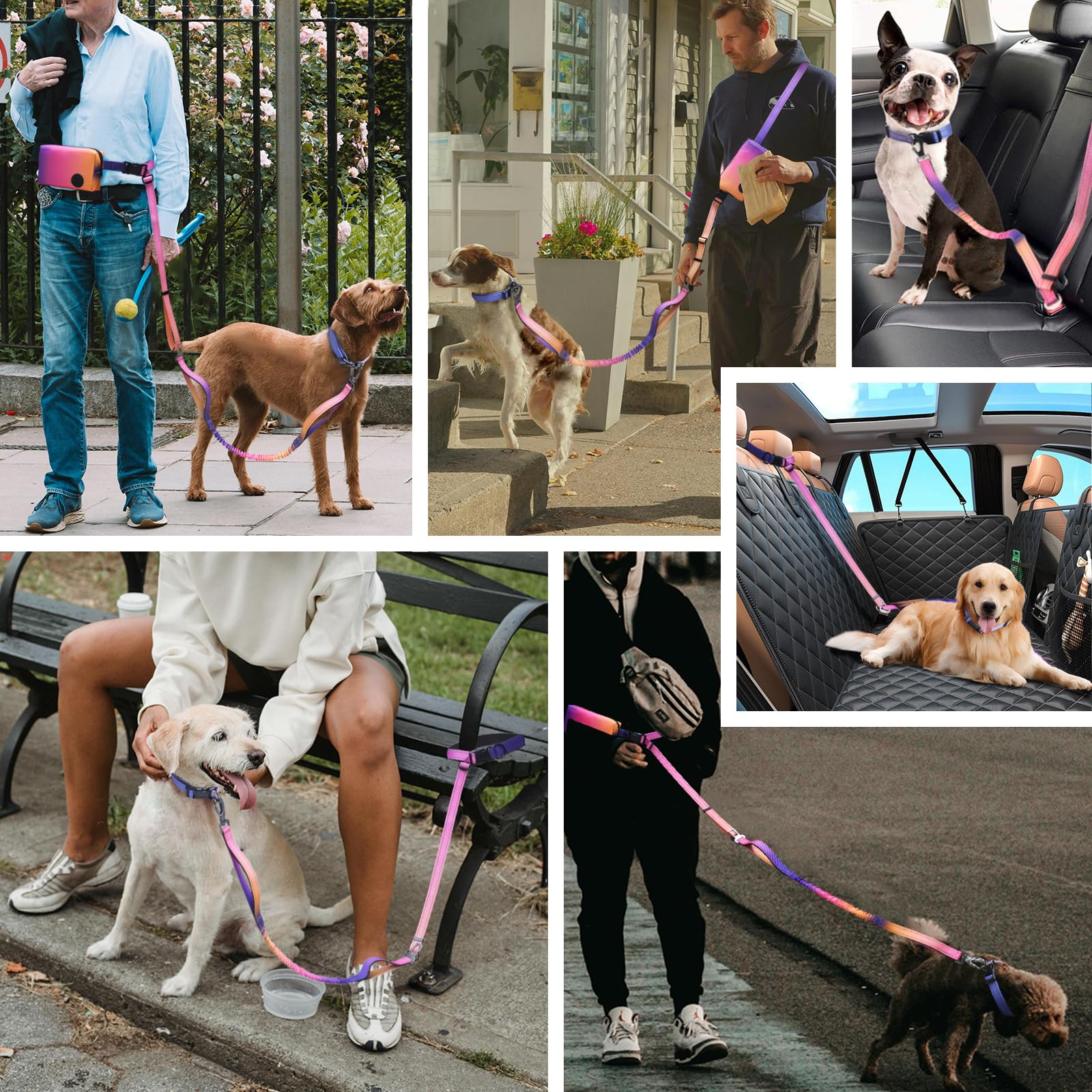 Roses&Poetry 360° swivel clip prevents tangles during walks.