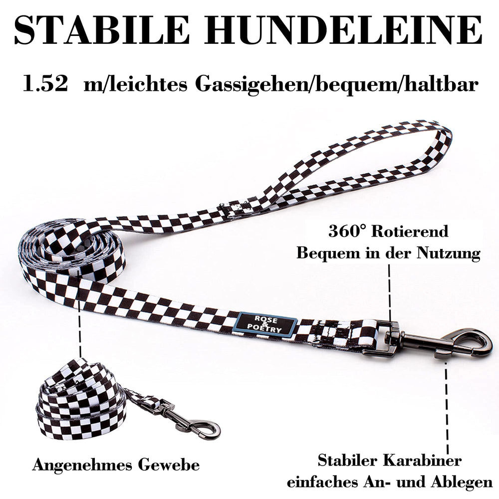 Roses&Poetry 5ft dog leash ideal for training and daily walks