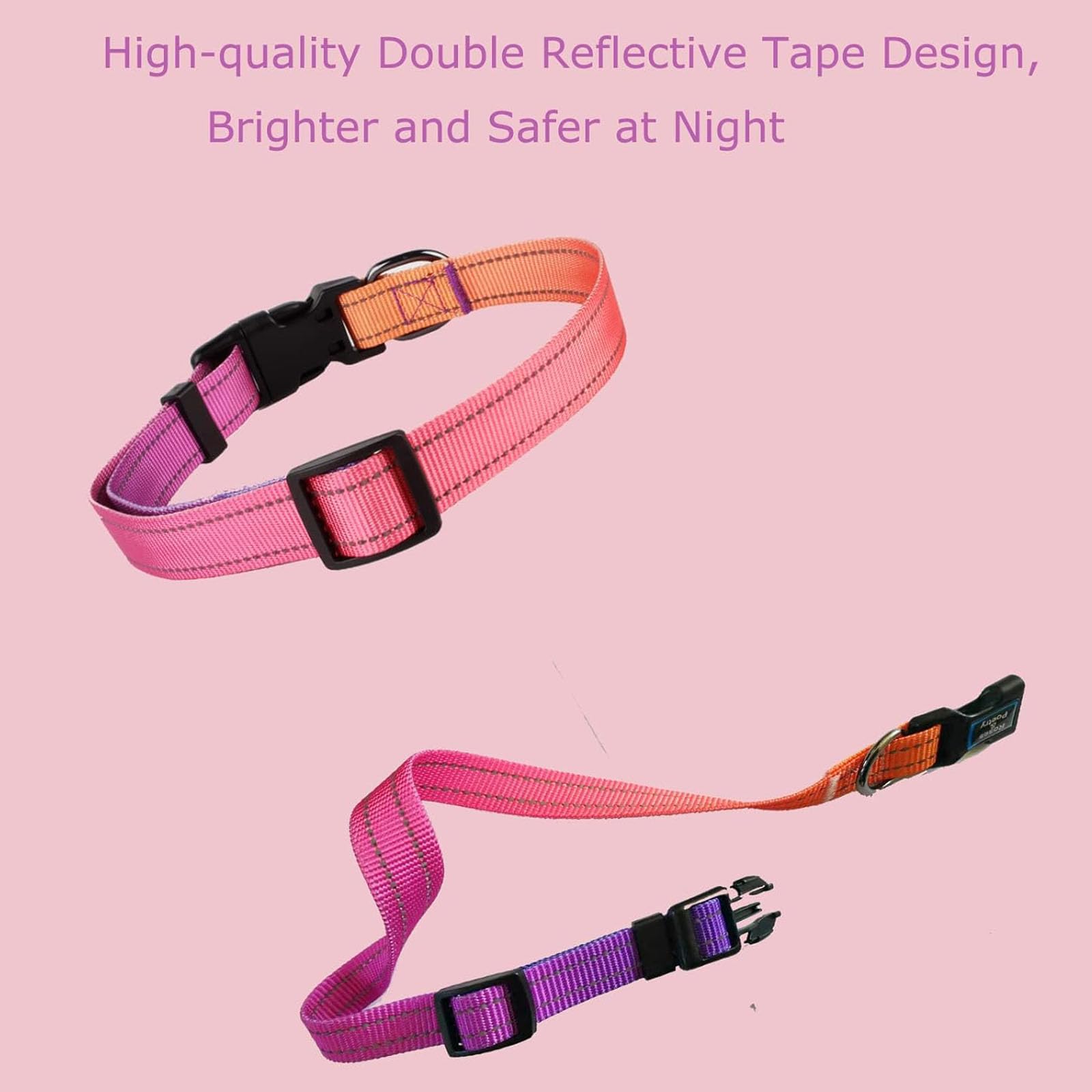 Rosesandpoetry double reflective tape; brighter at night for secure walks.
