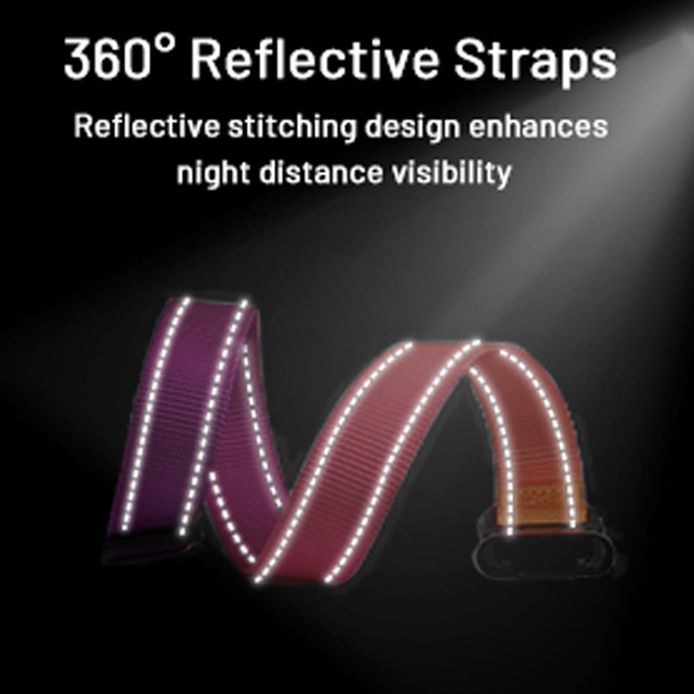 Roses&Poetry reflective tape detail enhances nighttime safety during outdoor activities.