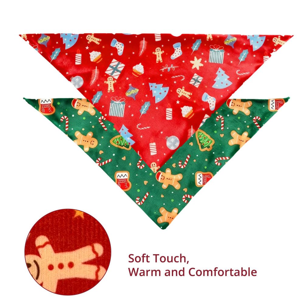 RoseYouth bandana demonstrates neck-adjustable sizing for multiple dog sizes.