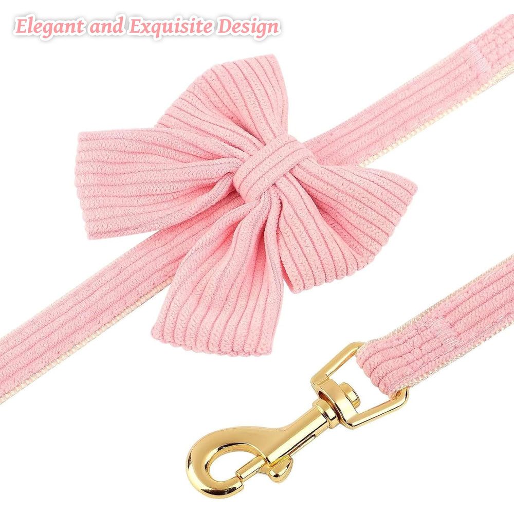 RoseYouth 5ft leash with bowtie enables coordinated, stylish strolls