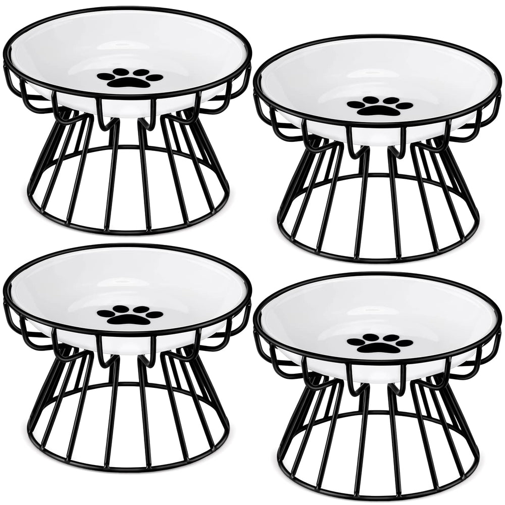 Roshtia elevated ceramic cat bowls offer a sturdy multi-cat feeding solution.