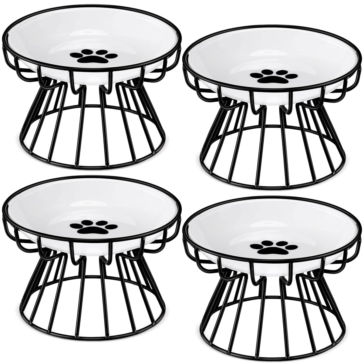 Roshtia elevated ceramic cat bowls offer a sturdy multi-cat feeding solution.
