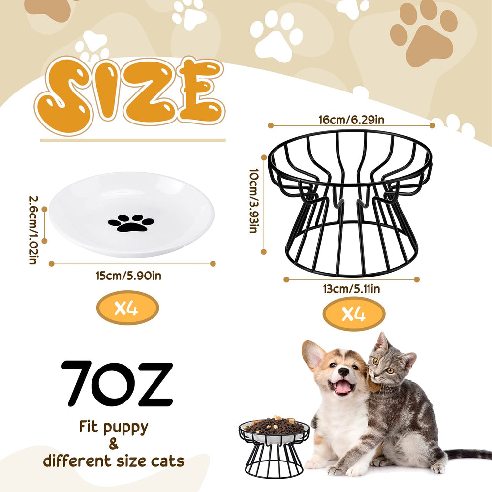 Roshtia metal stand elevates bowls for comfortable mealtimes and neck support.