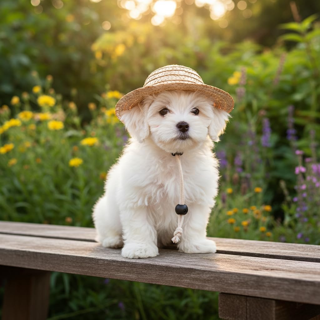Rosojodg adjustable-fit hat with secure strap for pets.