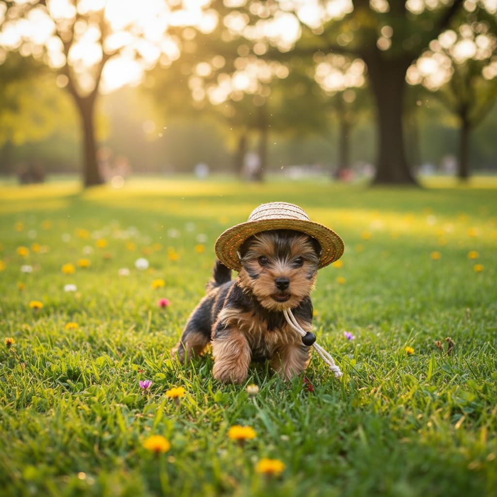 Rosojodg hat worn during outdoor activity on a dog.