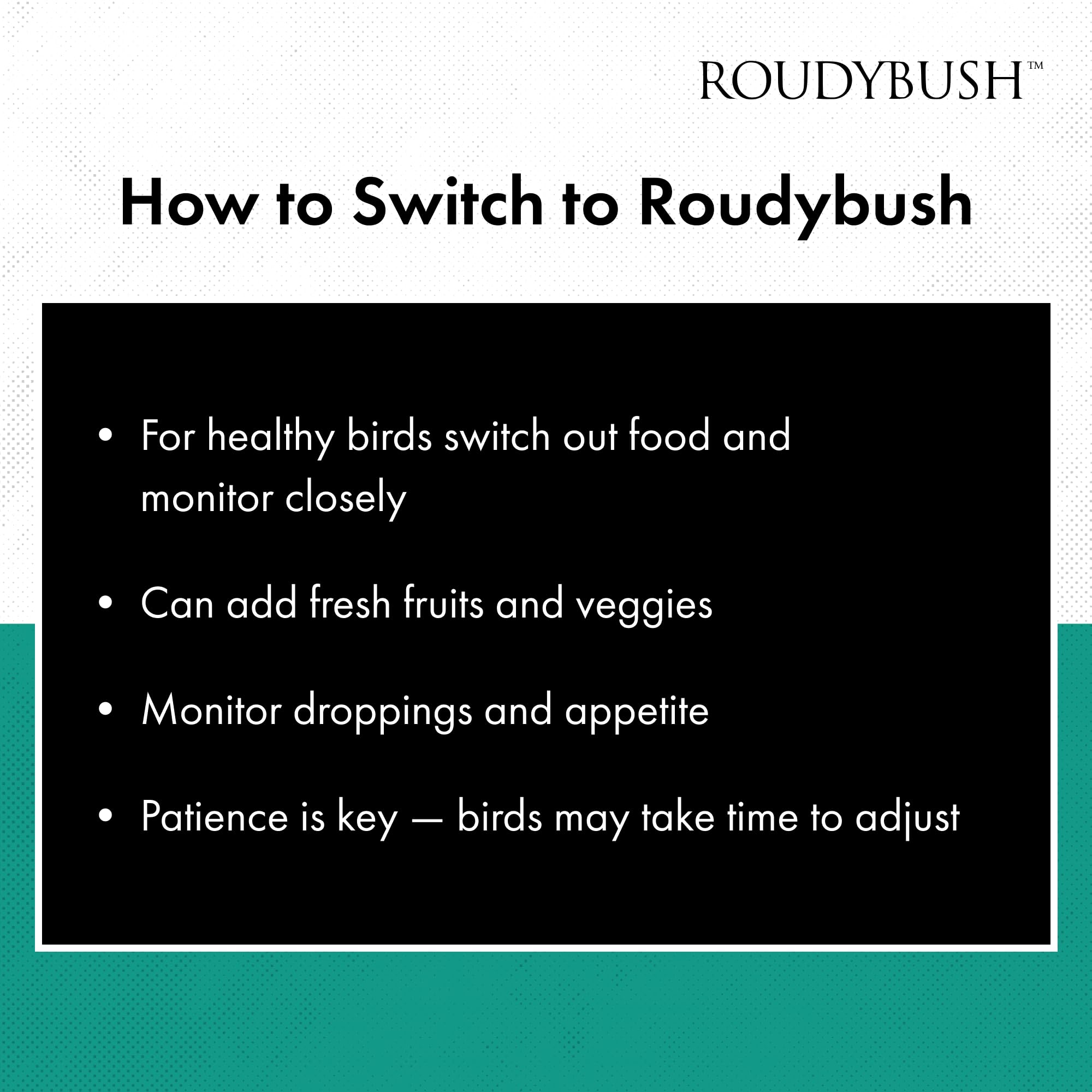 Roudybush 25-pound bag – bulk feeding convenience for multiple birds.