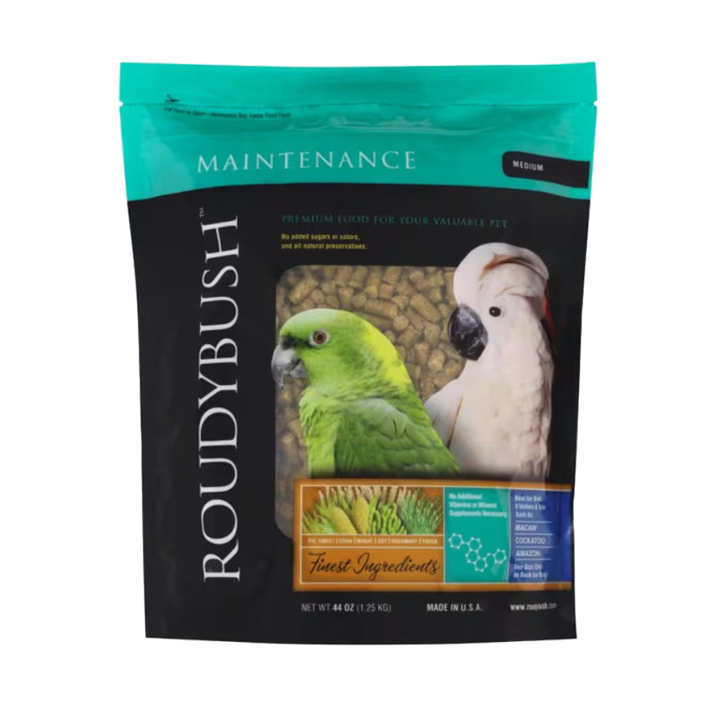 RoudyBush daily maintenance bird food packaging for convenient feeding.