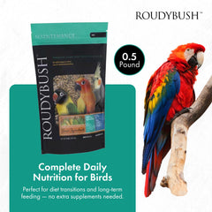 Roudybush Daily Maintenance ingredients corn-wheat-soy shows clean formula for balanced nutrition.