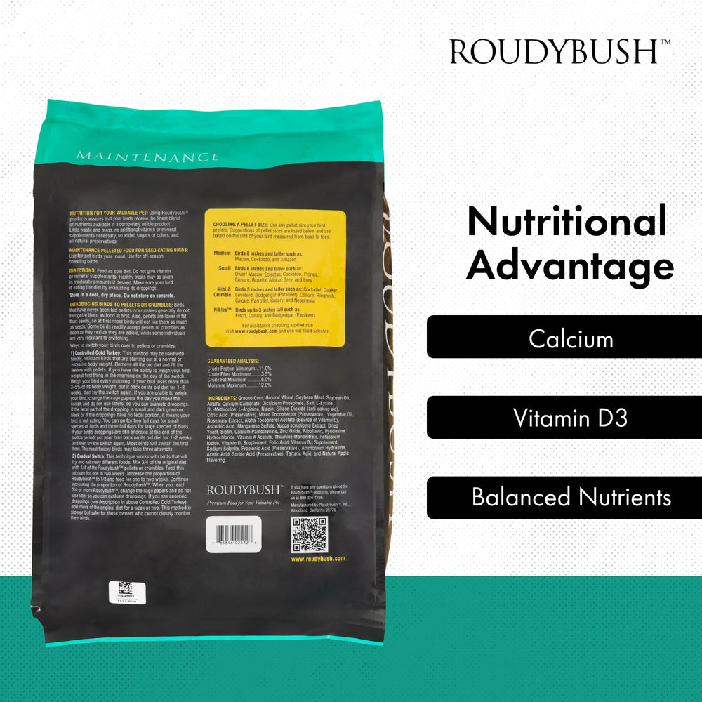 Roudybush Daily Maintenance transition food ready for a smooth switch for birds.