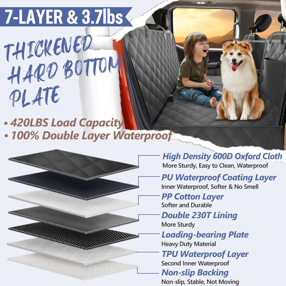 ROUWINNE seven-layer waterproof material keeps backseat dry during travel