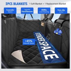 ROUWINNE hard-bottom dog hammock offers sturdy support for larger pets on trips.