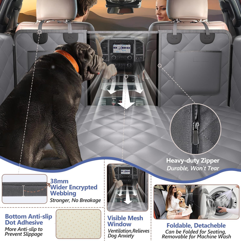 ROUWINNE back-seat-extender storage-pockets keep toys and snacks organized.