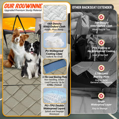 ROUWINNE back seat extender waterproof layers keep interior clean after spills