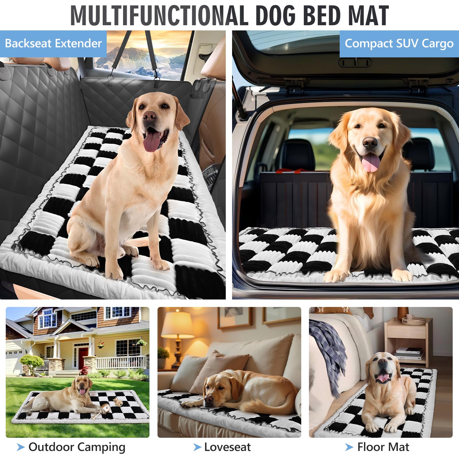 ROUWINNE backseat dog bed offers cushioned comfort that helps anxious pups relax.