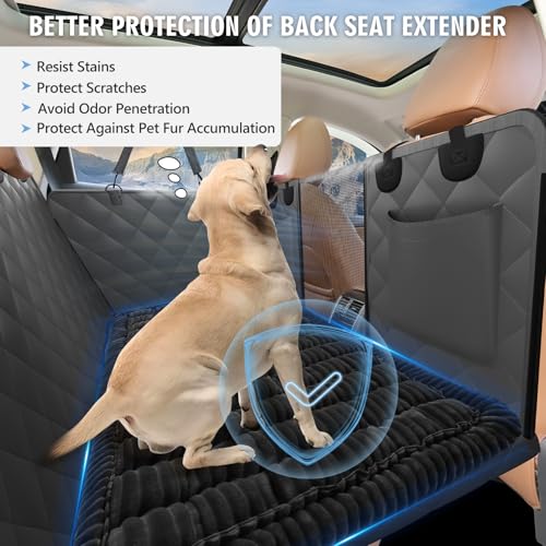 ROUWINNE backseat dog bed is machine washable for quick cleanup after trips.