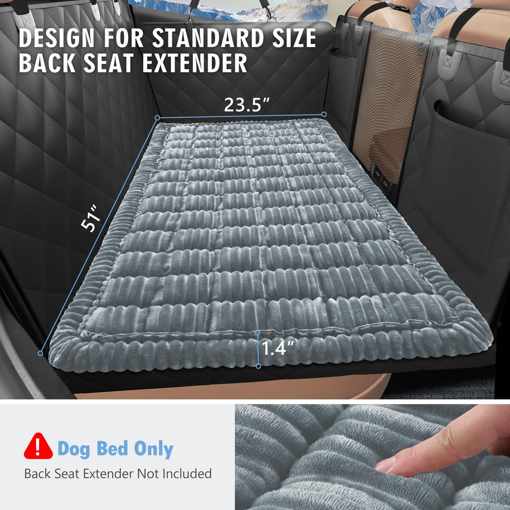 ROUWINNE backseat dog bed fits most cars and backseat extenders.