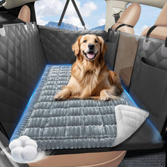 ROUWINNE backseat dog bed non-slip bottom keeps pets secure during travel.