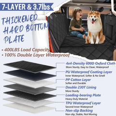 ROUWINNE full-backseat waterproof protection shields upholstery from hair and spills