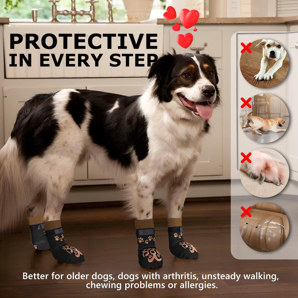 ROUWINNE paw socks protecting paws and furniture from scratches