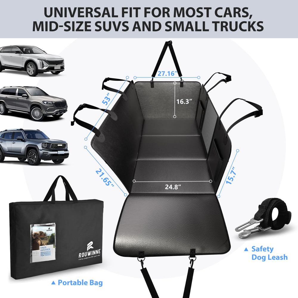 ROUWINNE waterproof back-seat protector keeps your car clean from spills and hair.