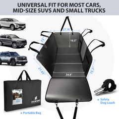 ROUWINNE waterproof back-seat protector keeps your car clean from spills and hair.