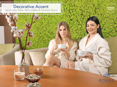 Royal Imports river rocks in garden bed—natural tones boost earthy landscape aesthetics