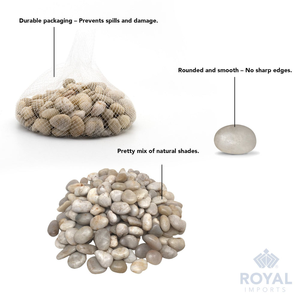 Royal Imports river rocks as vase filler—elegant, weighty accents for arrangements