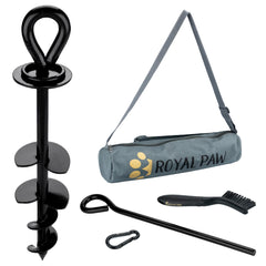 ROYAL PAW heavy-dog-pull stake safely anchors large dogs.