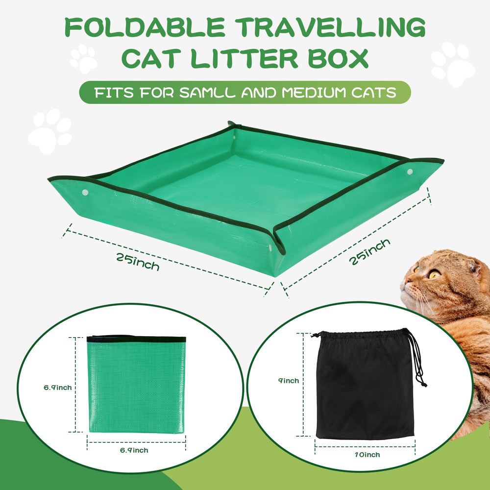 ROYALAY travel-litter-box-unfolded-25x25 provides roomy space for pets.