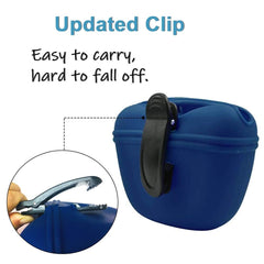 RoyalCare dog treat pouch with waist clip attached to belt for training