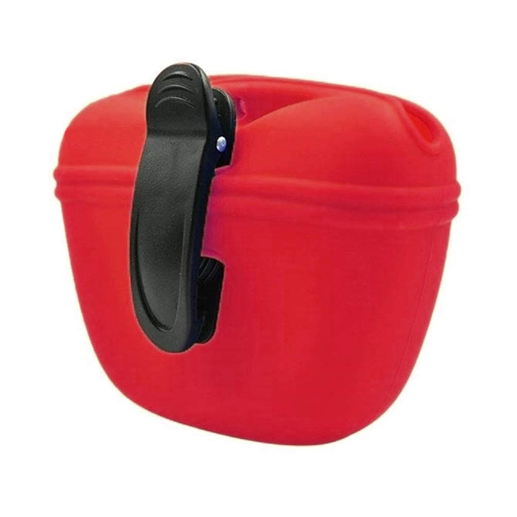 RoyalCare silicone dog treat pouch with magnetic closure for easy one-handed feeding.