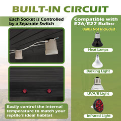 Royxen tank ventilation openings promote airflow and humidity control for a breathable habitat.