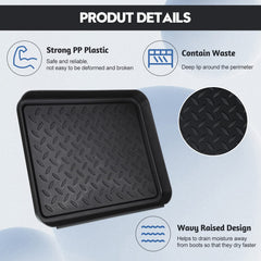 Rozer boot tray dimensions 13.78 x 10.83 x 1.18 inches for small spaces